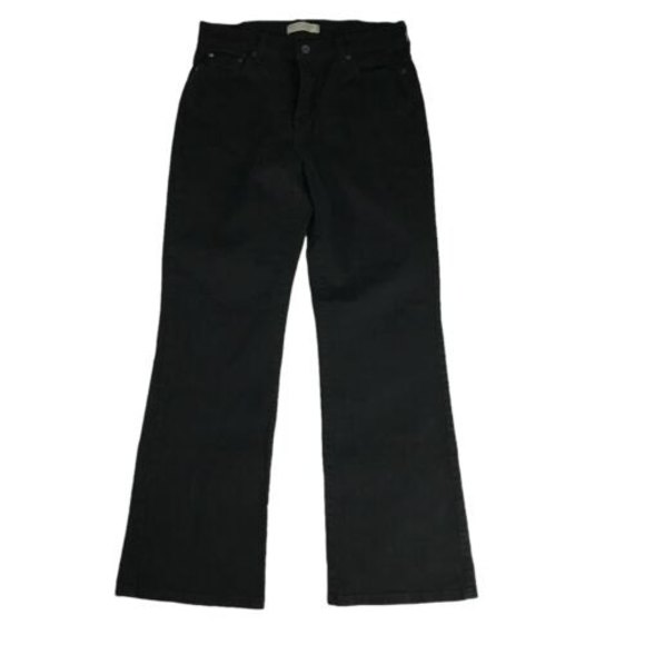 Levi's 512 Slimming Boot Cut Women Size 14 Black Denim Mid Rise Jeans Y2K Style - Picture 1 of 9
